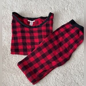 Red and Black Plaid Pajama Set